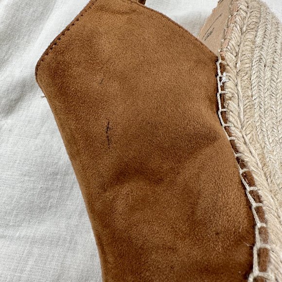 Gap Espadrille Braided Wedge Heel Open Peep Toe Summer Shoe Size 9 - Picture 5 of 10